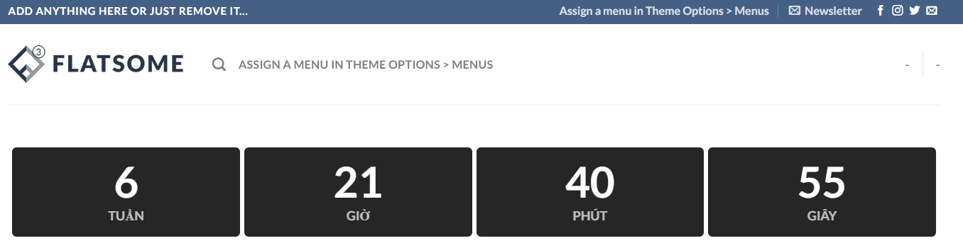 Hướng dẫn reset thời gian element Countdown trong flatsome đơn giản